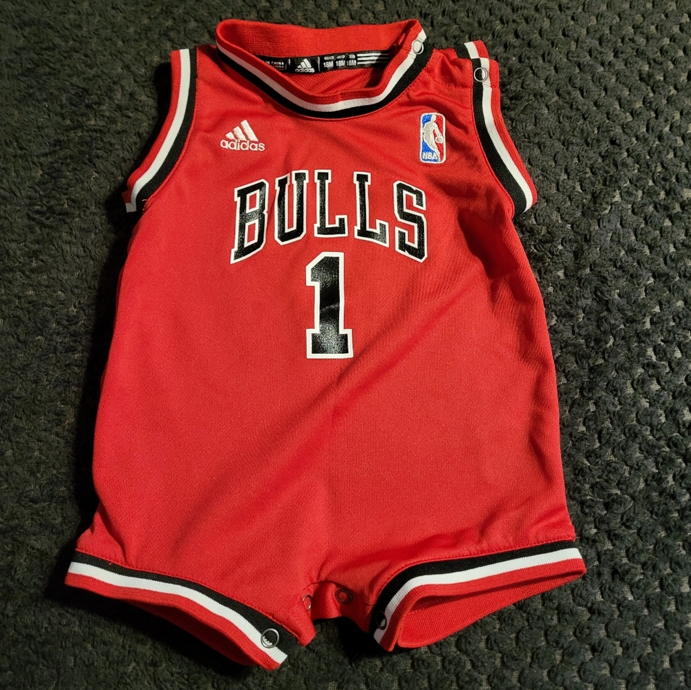 Chicago Bulls Derrick Rose jersey infant romper 18 mos NBA Adidas